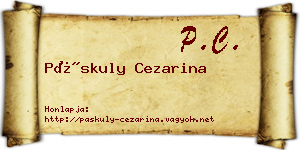 Páskuly Cezarina névjegykártya